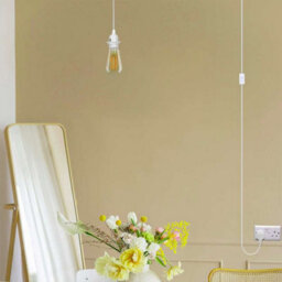E27 Plug In Hanging Ceiling Pendant Light Fixture White Lamp Bulb Socket Cord - 4M - thumbnail 3