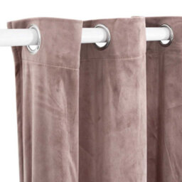 Walplus Blackout Curtain With Metal Rings Velvet Antique Pink 290X245 Cm - thumbnail 4