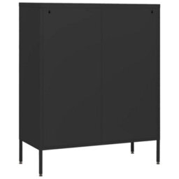 Vidaxl Chest Of Drawers Black 80X35X101.5 Cm Steel Chests Of Drawers - thumbnail 5