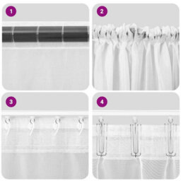 Berkfield Voile Curtains With Rod Pockets 2 Pcs Orange - thumbnail 7