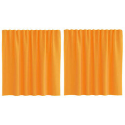 Berkfield Voile Curtains With Rod Pockets 2 Pcs Orange - thumbnail 2