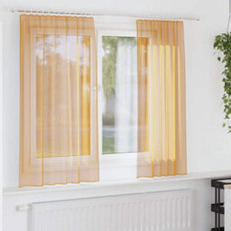 Berkfield Voile Curtains With Rod Pockets 2 Pcs Orange