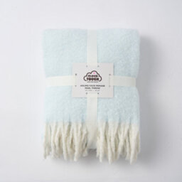 Allure Bath Fashions Aisling Faux Mohair Throw Blanket 127 X 170Cm - Duckegg - thumbnail 6