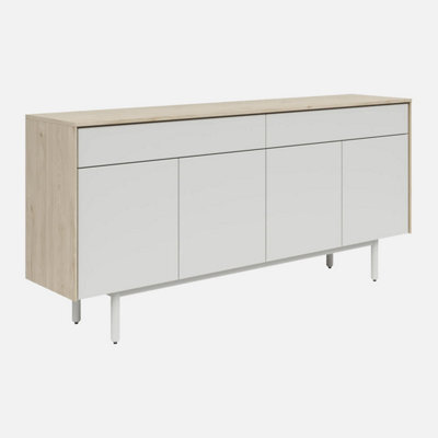Heze Furniture Meena  4 Door Sideboard - Hickory / Light Grey - image 1
