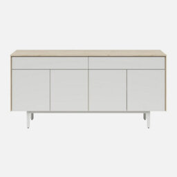 Heze Furniture Meena  4 Door Sideboard - Hickory / Light Grey - thumbnail 2