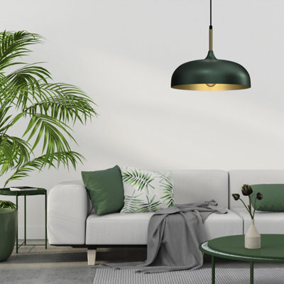 Milagro Pendant Lamp Lincoln Green/gold 1Xe27 35Cm - image 1