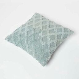 Homescapes Homescpaes Geometric Diamond Green Tufted Cotton Cushion 45 X 45 Cm - thumbnail 5