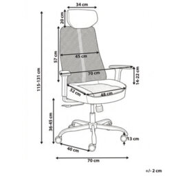 Beliani Office Chair Stryke Red - thumbnail 3