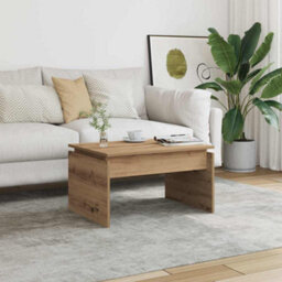Berkfield Coffee Table Artisan Oak 68X50X38 Cm Engineered Wood - thumbnail 1