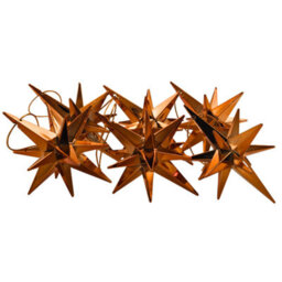 Enchanted Copper Star Bauble 6Pk - thumbnail 4