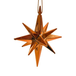 Enchanted Copper Star Bauble 6Pk