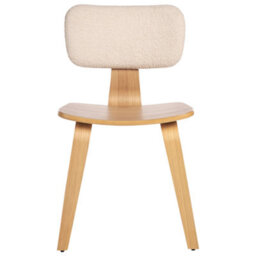 Beliani Set Of 2 Dining Chairs Lucinda Wood Light Brown - thumbnail 6