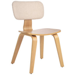 Beliani Set Of 2 Dining Chairs Lucinda Wood Light Brown - thumbnail 5