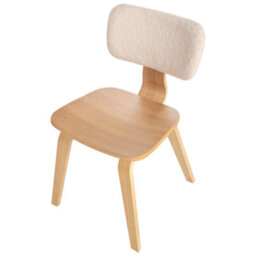 Beliani Set Of 2 Dining Chairs Lucinda Wood Light Brown - thumbnail 8