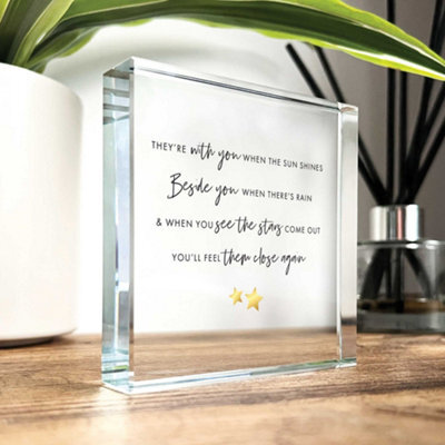 Oh So Precious Sympathy Memorial Glass Ornament Crystal Token - image 1