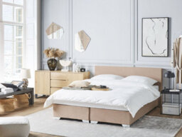 Beliani Divan Bed Fabric President 160 X 200 Cm (Eu King Size) Beige - thumbnail 2