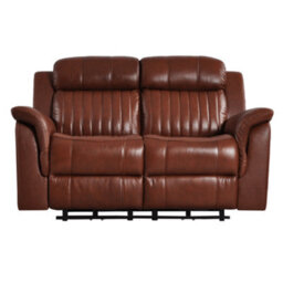 Furniture Instore Cidliano Genuine Leather Tan Electric Power Recliner 2 Seater Sofa - thumbnail 1