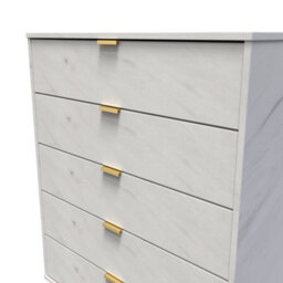 Fuji 5 Drawer Chest In Marble (Ready Assembled) - thumbnail 4
