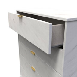 Fuji 5 Drawer Chest In Marble (Ready Assembled) - thumbnail 5