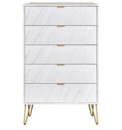 Fuji 5 Drawer Chest In Marble (Ready Assembled) - thumbnail 6