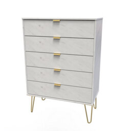 Fuji 5 Drawer Chest In Marble (Ready Assembled) - thumbnail 3
