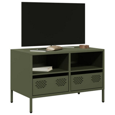 Berkfield Tv Cabinet Olive Green 68X39X43.5 Cm Cold-Rolled Steel - image 1