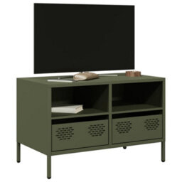 Berkfield Tv Cabinet Olive Green 68X39X43.5 Cm Cold-Rolled Steel - thumbnail 1