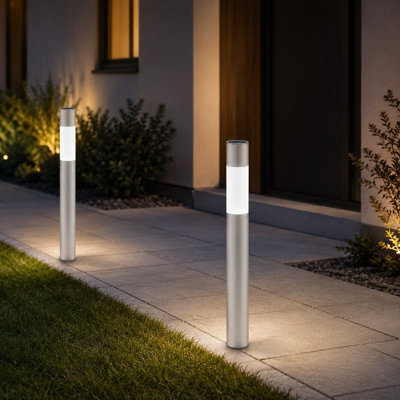 Gwsolar 2 Pack Solar Lights Path Lights 70Cm Aluminium, Switchable White/warm White, Ipx4, Screw/spike Install Garden Lights - image 1