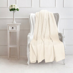 Ehc Cotton Soft Hand Woven Reversible Lightweight Adult Cellular Blanket, King Size 230 Cm X 250 Cm, Cream - thumbnail 4