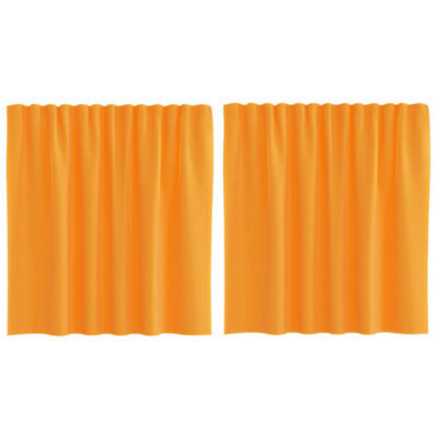 Berkfield Durable Voile Curtains With Loops 2 Pcs Orange 140X140 Cm - image 1