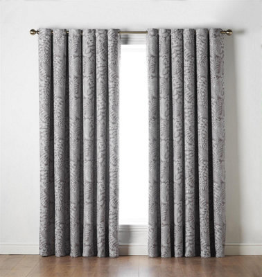 Luxury Living Ferndown Eyelet Ring Top Curtains Latte - image 1