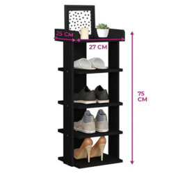 Neo Multi-Layer Wooden Shoe Rack Durable Storage Organiser Boots Sneakers Heels Space Saving Entryway Shelf - thumbnail 7