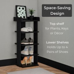Neo Multi-Layer Wooden Shoe Rack Durable Storage Organiser Boots Sneakers Heels Space Saving Entryway Shelf - thumbnail 4