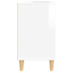 Berkfield Sink Cabinet High Gloss White 80X33X60 Cm Engineered Wood - thumbnail 8