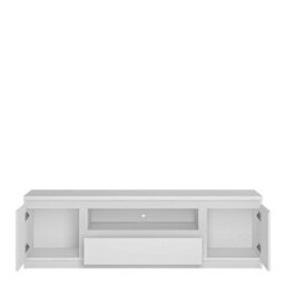 Wyld Haus Hemingway 166Cm White Gloss Wide Tv Unit 2 Doors 1 Drawer - thumbnail 3