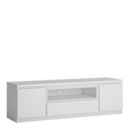 Wyld Haus Hemingway 166Cm White Gloss Wide Tv Unit 2 Doors 1 Drawer - thumbnail 2