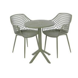 Core Products Rimini Round Table And Two Lattice Armchair Outdoor And Indoor Bistro Set, H75.0Cm X W60.0Cm X L60.0Cm - thumbnail 4