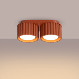 Luminosa Lighting Luminosa Aura Surface Mounted Downlight Red Ochre 2X Gx53 - thumbnail 3