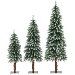 Costway Set Of 3 Pre-Lit Artificial Christmas Tree Slim Xmas Decora Tree 3 Ft/ 4 Ft/ 5Ft - thumbnail 1