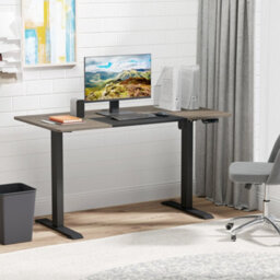 Vinsetto Height Adjustable Electric Standing Desk With 4 Memory Preset Black - thumbnail 1