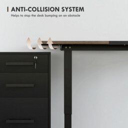 Vinsetto Height Adjustable Electric Standing Desk With 4 Memory Preset Black - thumbnail 6