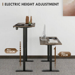 Vinsetto Height Adjustable Electric Standing Desk With 4 Memory Preset Black - thumbnail 4