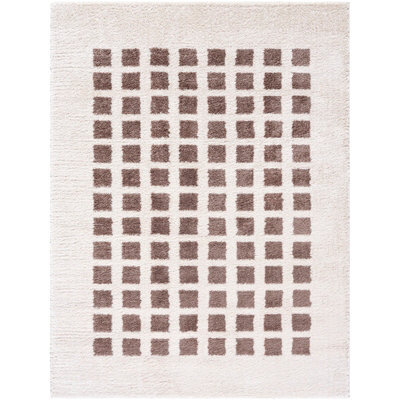 Livabliss Fossay Shaggy-Washable Beige Brown Modern Hig Pile Living Bedroom Rug 200 X 275 Cm Easy Care, Non Shedding - image 1
