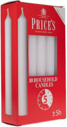 Price's 4X Prices 10 White Household Candles 5H Burn Time 17Cm X 1.8Cm - thumbnail 5
