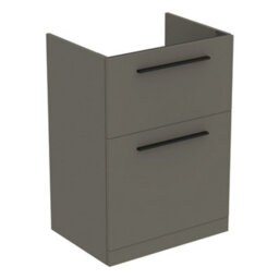Ideal Standard I.life A Standard Matt Quartz Grey Freestanding Bathroom Vanity Unit (H) 853mm (W) 600mm - thumbnail 1