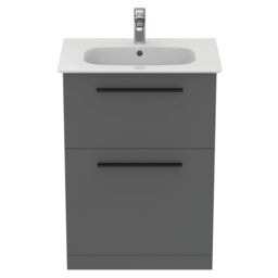 Ideal Standard I.life A Standard Matt Quartz Grey Freestanding Bathroom Vanity Unit (H) 853mm (W) 600mm - thumbnail 5