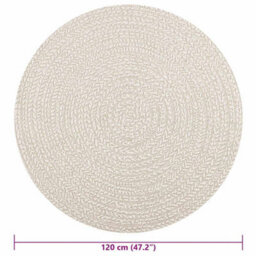 Vidaxl Rug Zizur Cream 120 Cm Jute Look Indoor And Outdoor - thumbnail 9