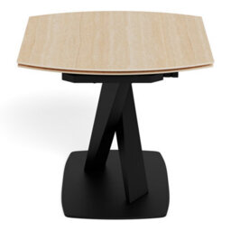 Furniture To Go Morella Oval Extending Dining Table In Sand Ceramic 120-180Cm - thumbnail 5