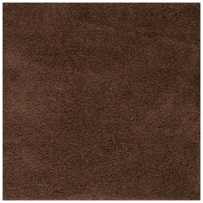 The Rugs Brown Soft Plain Design Fluffy Shaggy Rugs And Runners High Pile Living Room Kitchen Hallway 380 - image 1