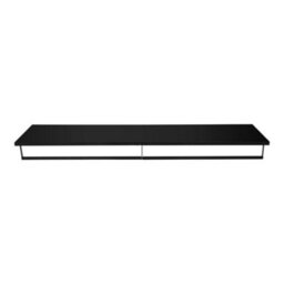 Living And Home Black Wall Mounted Bedroom Clothes Rack With Top Shelf - thumbnail 3